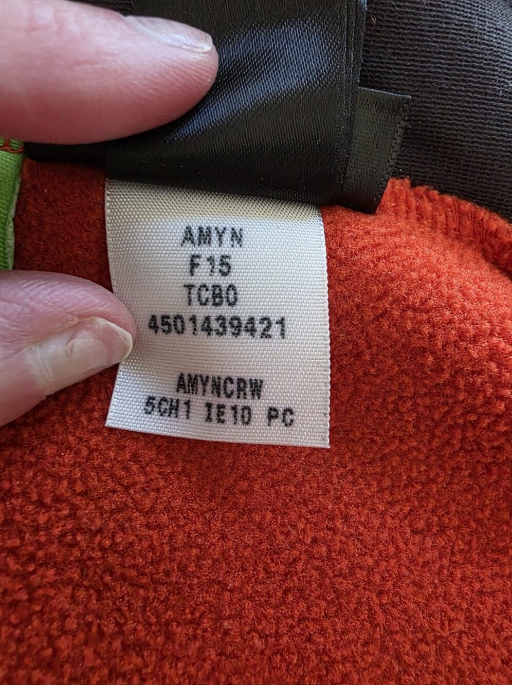 The North Face Denali Jacket Orange Charcoal Gray Men L AMYN Fall 2015 - Picture 9 of 10